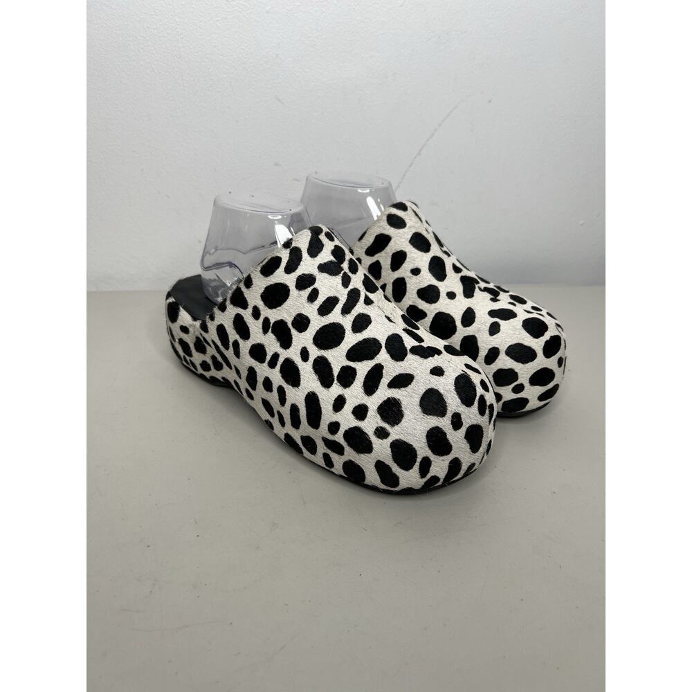 Simon Miller Black and White Dalmatian Print Clogs